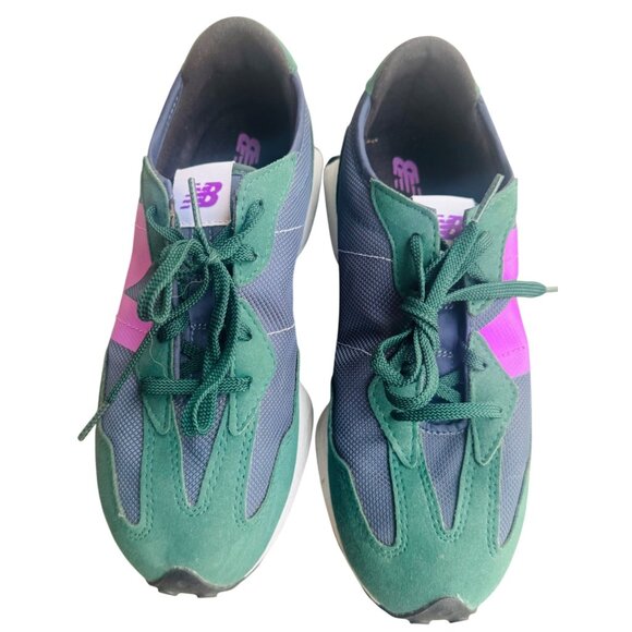 New Balance 327 Youth's Size 6 Nightwatch Green Violet Athletic Shoes - Picture 5 of 13